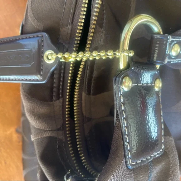 Vintage Coach Brown and Gold Accent Hobo Bag - Picture 9 of 9